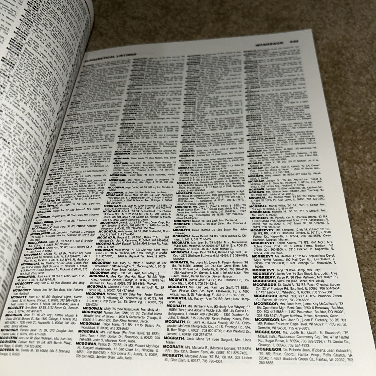 1995 NORTHERN ILLINOIS UNIVERSITY Alumni Directory 1376 pages HOMER SIMPSON