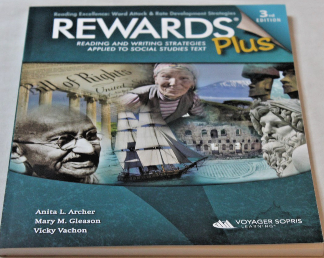 Voyager Sopris Rewards Plus Reading & Writing Applied to Social Studies Text New