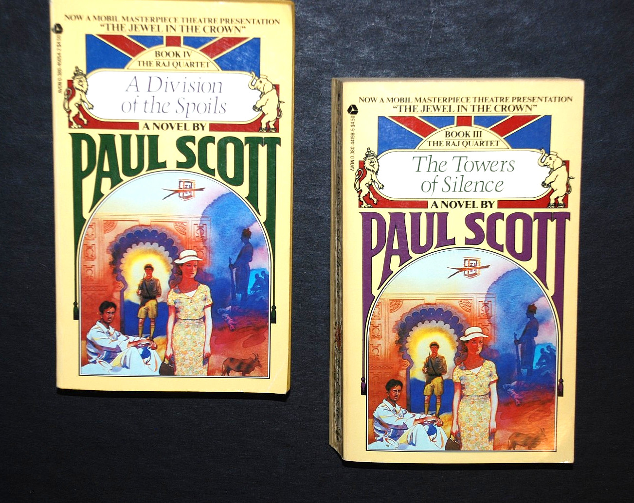 PAUL SCOTT The Raj Quartet AVON Books First Printing 1979 Paperback Set of 4