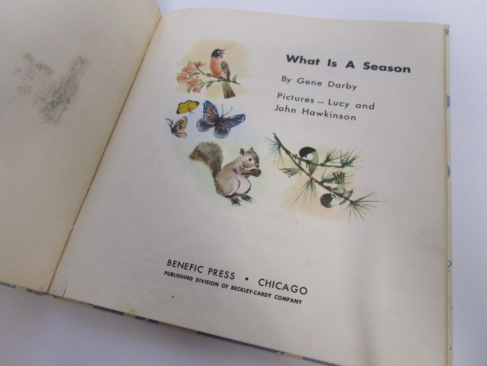 Vintage 1959 HC What is a Season by Gene Darby Benefic Press
