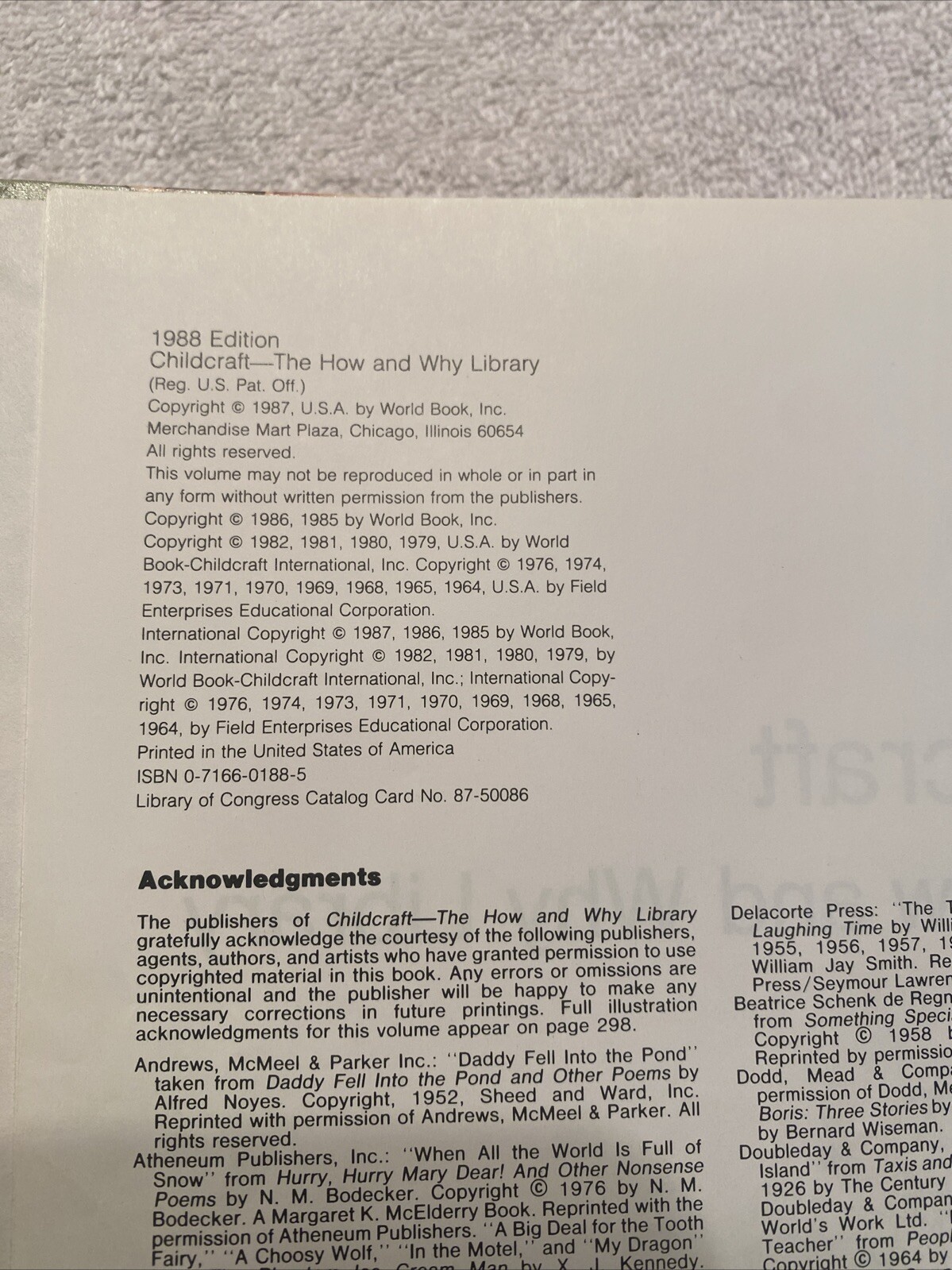 Childcraft How and Why Library Lot Of 7 Hardcover Volumes 2,3,4,7,8,14,15. 1988