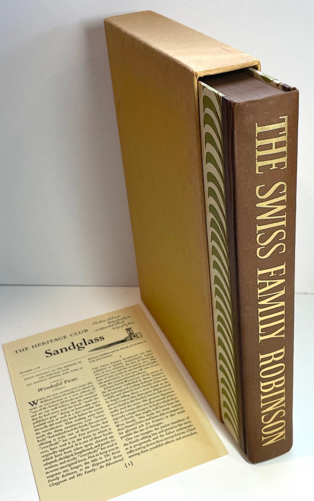 The Swiss Family Robinson Heritage Press 1963 Slipcase, Illustrated, Sandglass