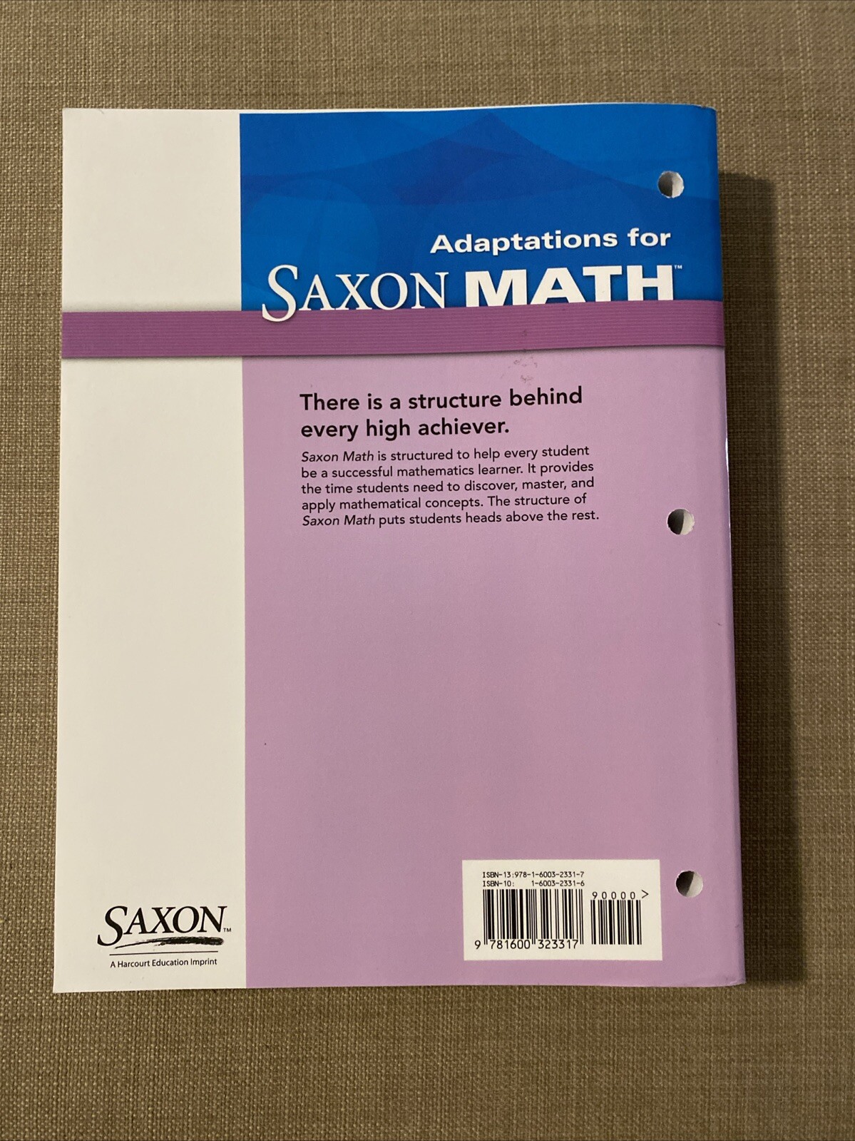 Student Workbook (Saxon Math Intermediate 4)