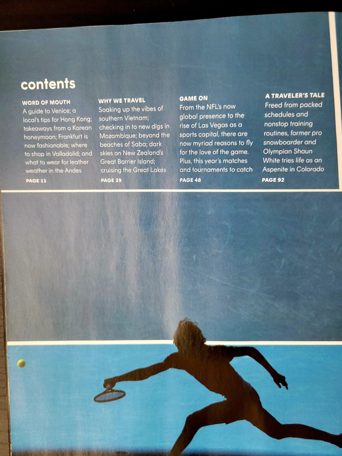 Conde Nast Traveler Magazine- Warm Welcomes in Palm Springs, Hokkaido & Swiss