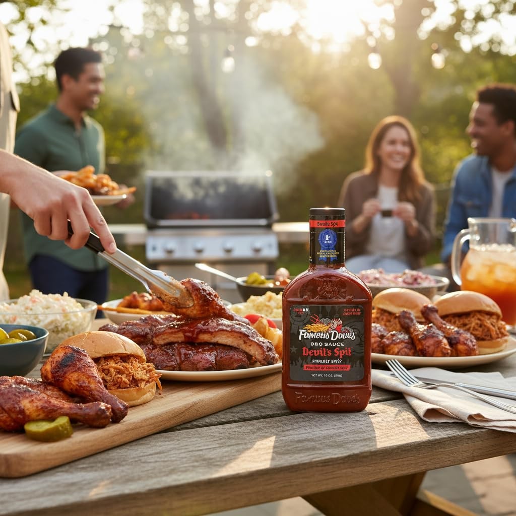 Famous Dave’s – 1 pck, Devil’s Spit BBQ Sauce (19 oz.) 19 Ounce (Pack of 1)