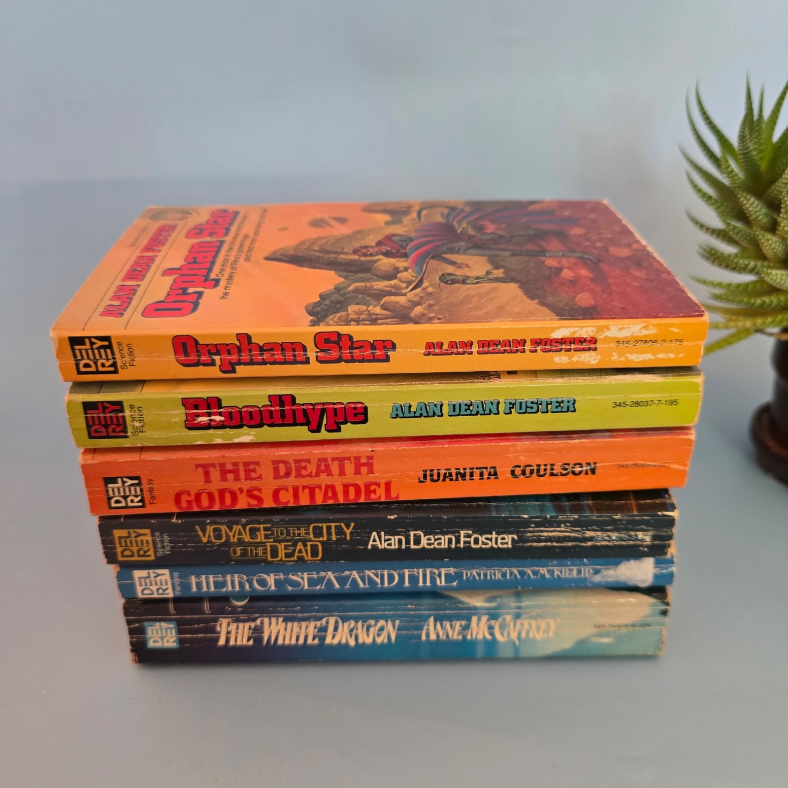 Vintage Del Rey Sci-Fi Fantasy Paperback Lot 6 Foster McCaffrey McKillip 70s 80s
