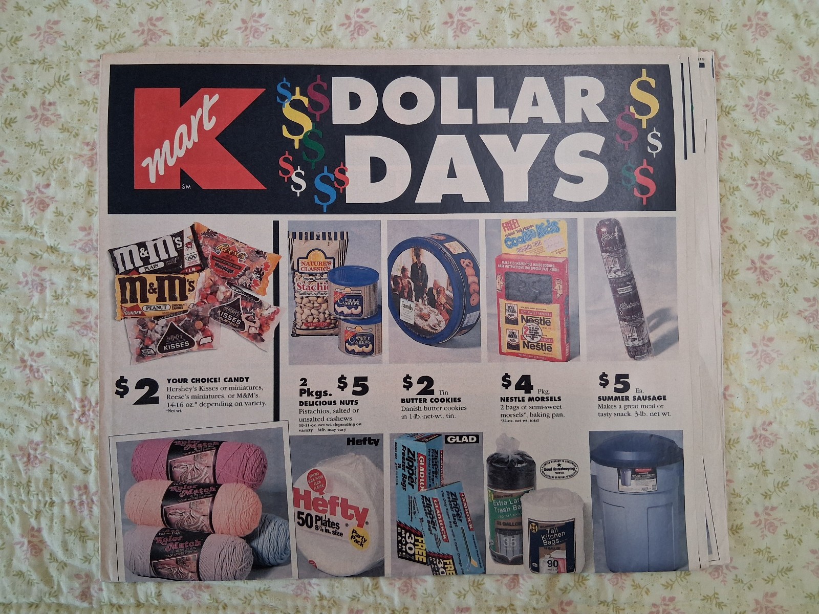 Vintage Kmart Department Store Weekly Newspaper Brochure Flyer 1992 Dollar Days