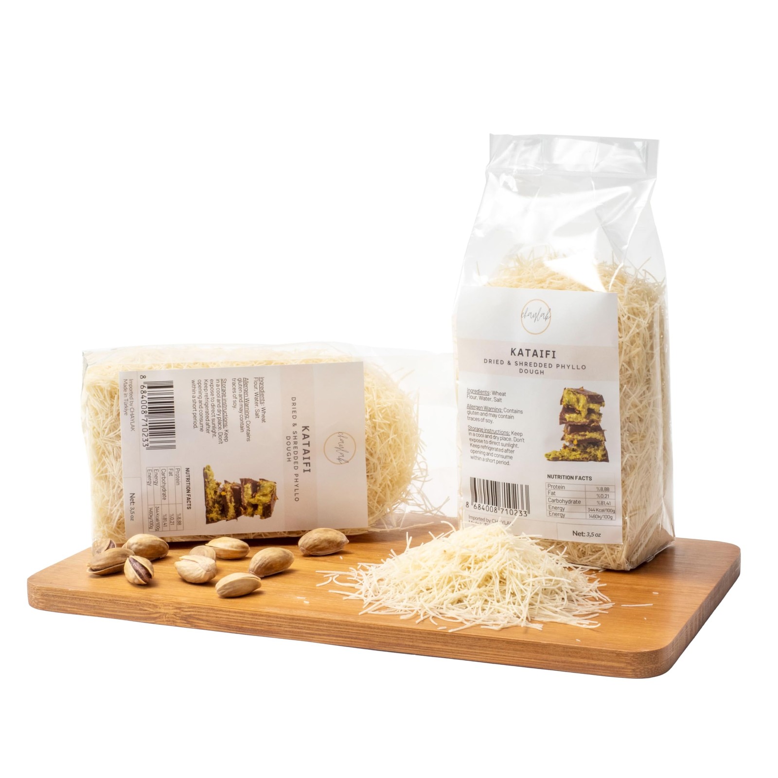 CHAYLAK Kataifi Shredded Fillo Dough, Dried & Phyllo Dough 3.5 oz