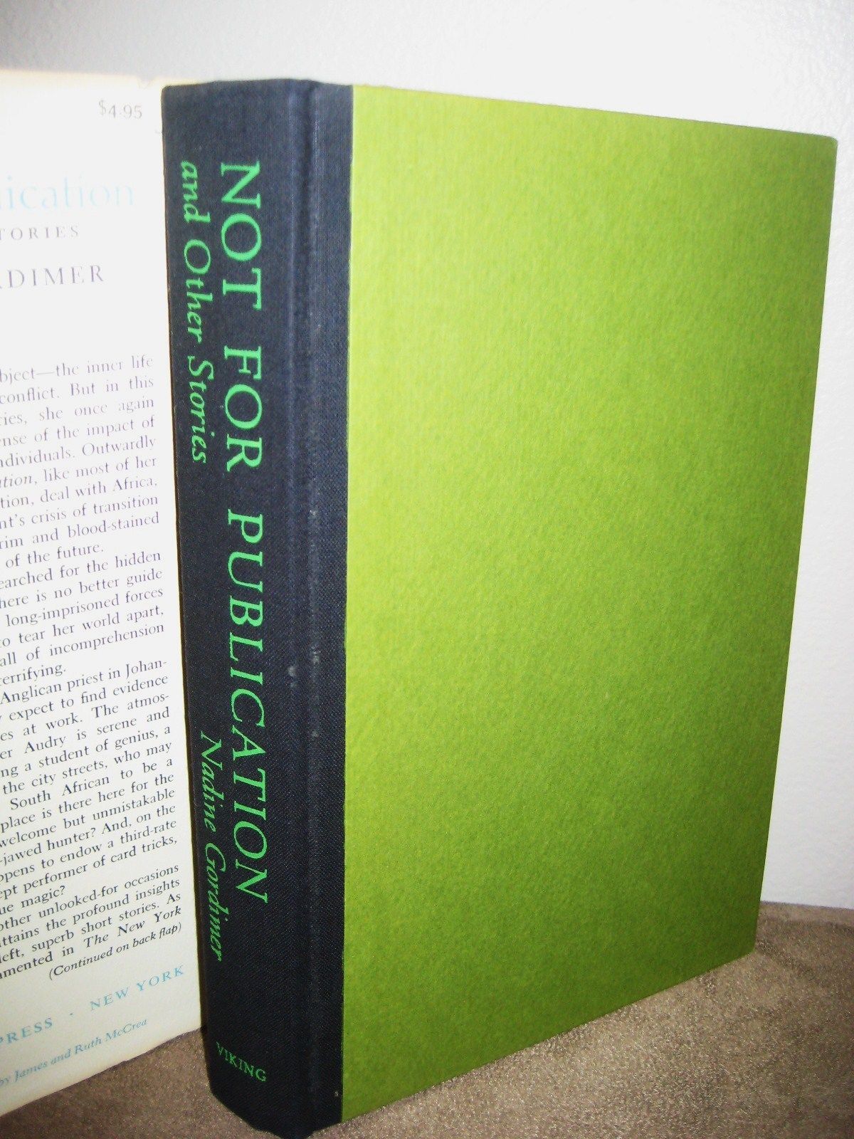 NOT FOR PUBLICATION Nadine Gordimer STORIES 1st Edition NOBEL PRIZE Fiction HCDJ