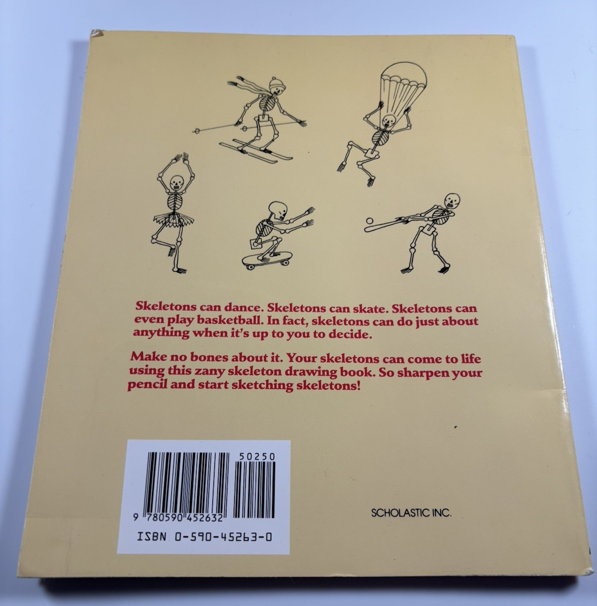 Scholastic Rattle Your Bones Skeleton Drawing Fun Paperback book #719