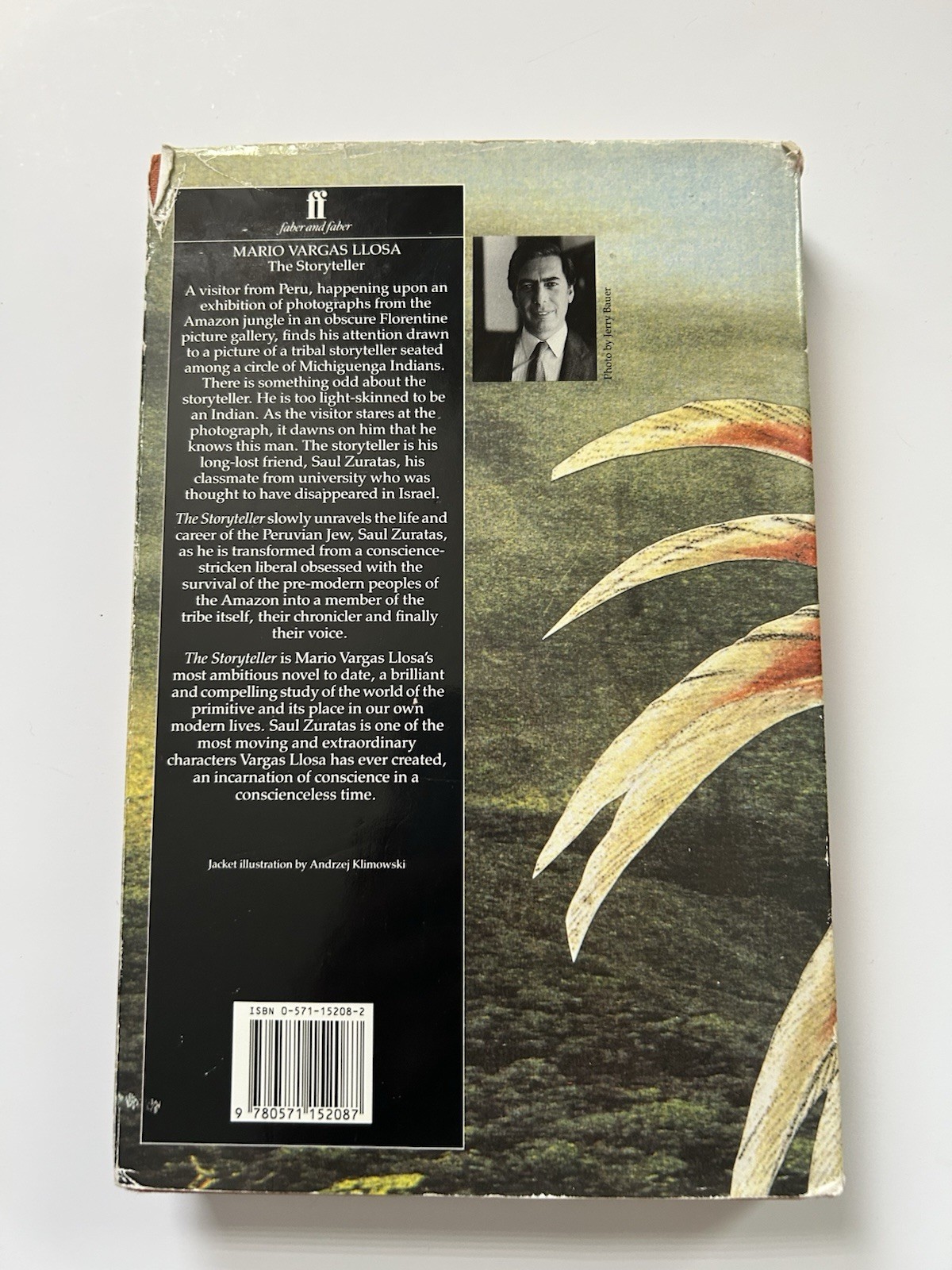The Storyteller By Mario Vargas Llosa , Hardcover 1990 Dust Jacket Vintage