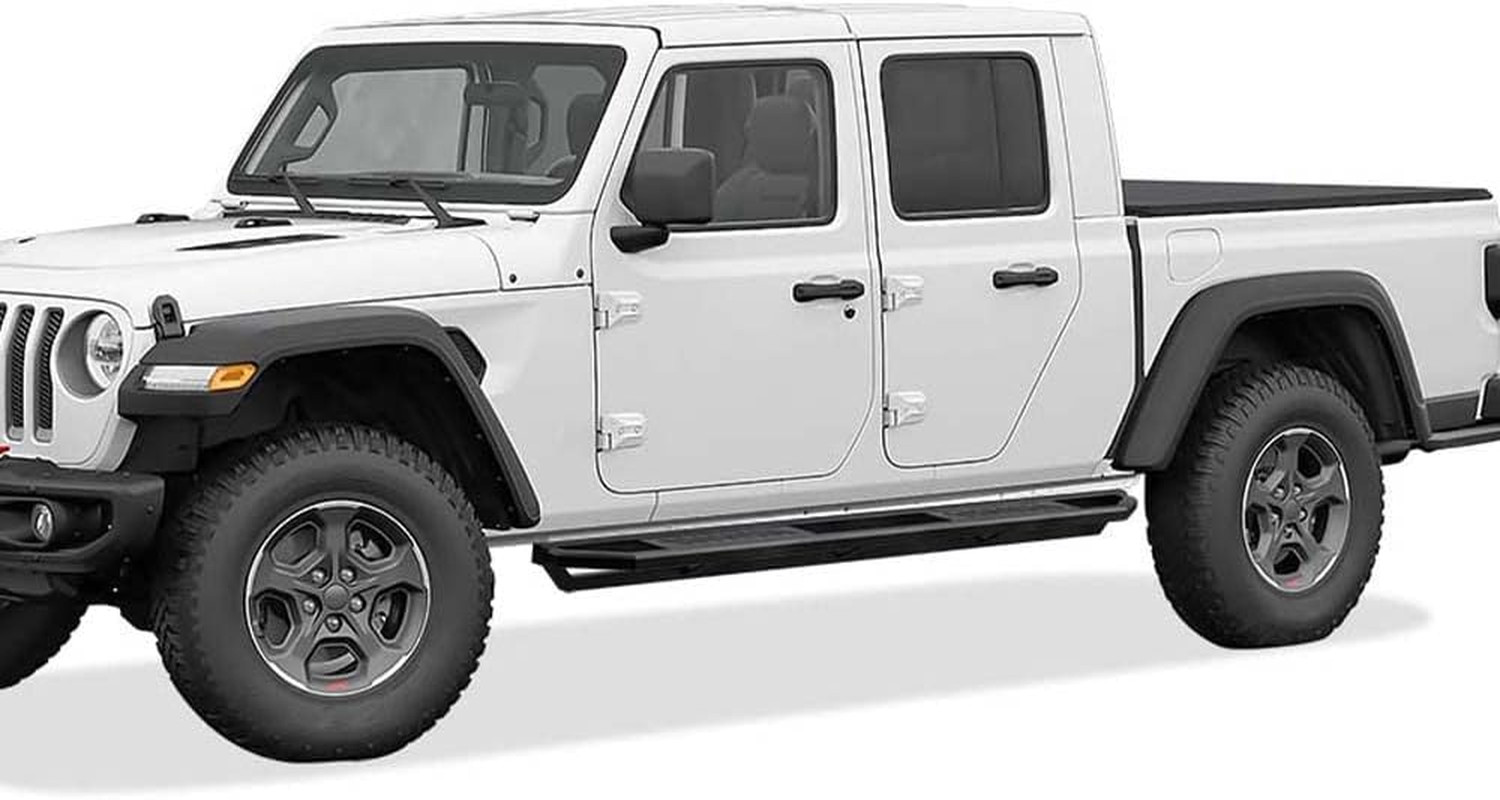 6.5In Side Armor Stainless Steel Running Boards Compatible with Jeep Gladiator 2