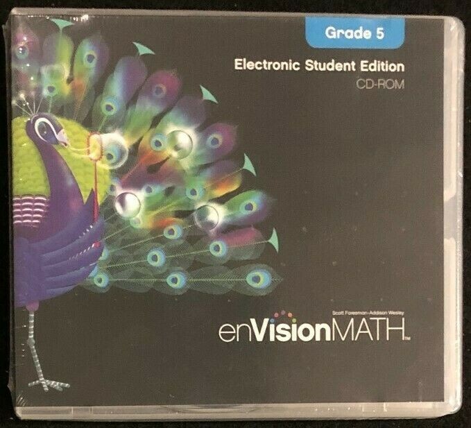 5th Grade enVision Electronic STUDENT EDITION CD-ROM – Hard Case (2009, Pearson)