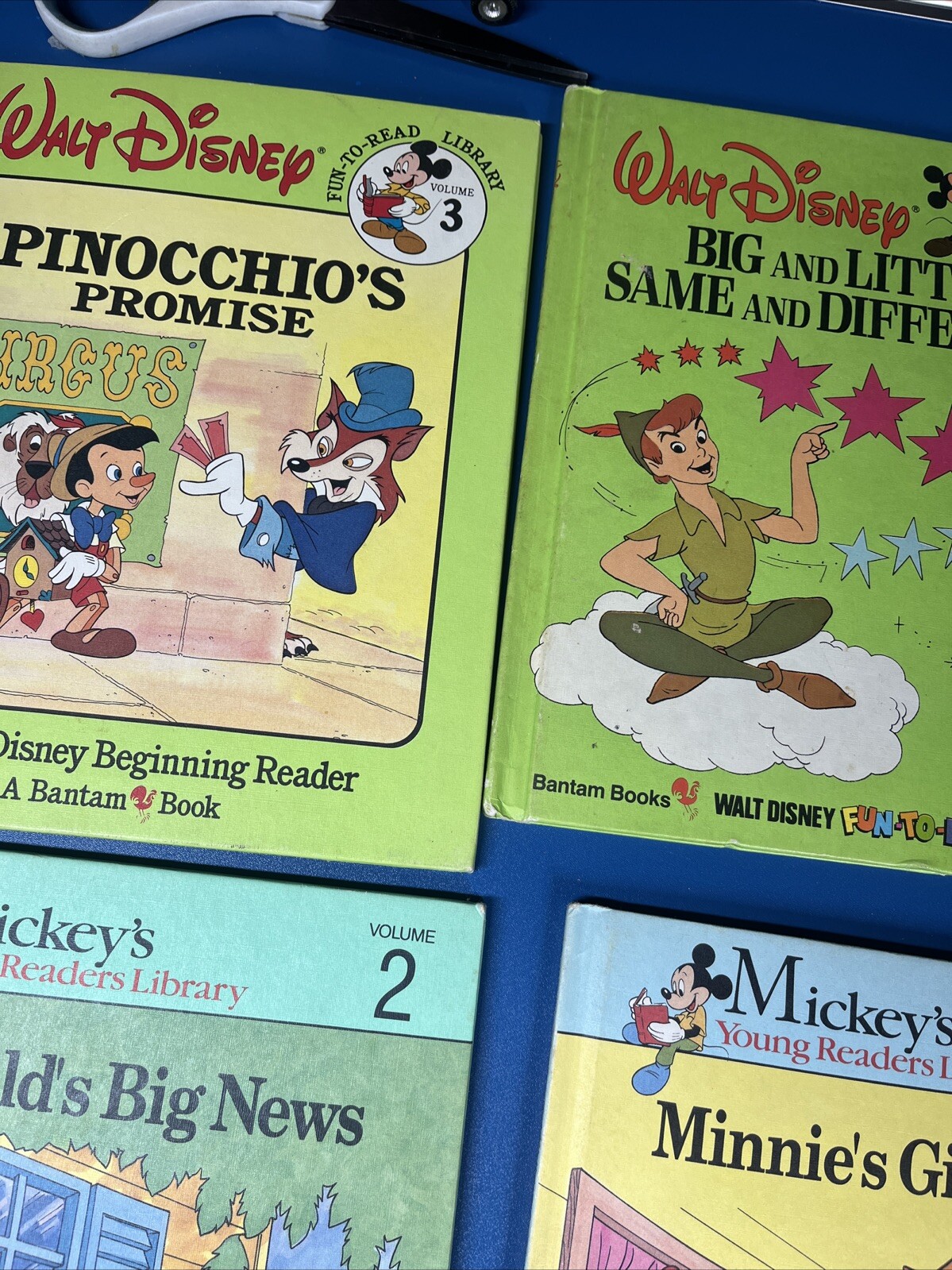 Walt Disney Fun-To-Read Library Lot Set Vintage 1986 1990 Book Hardcovers