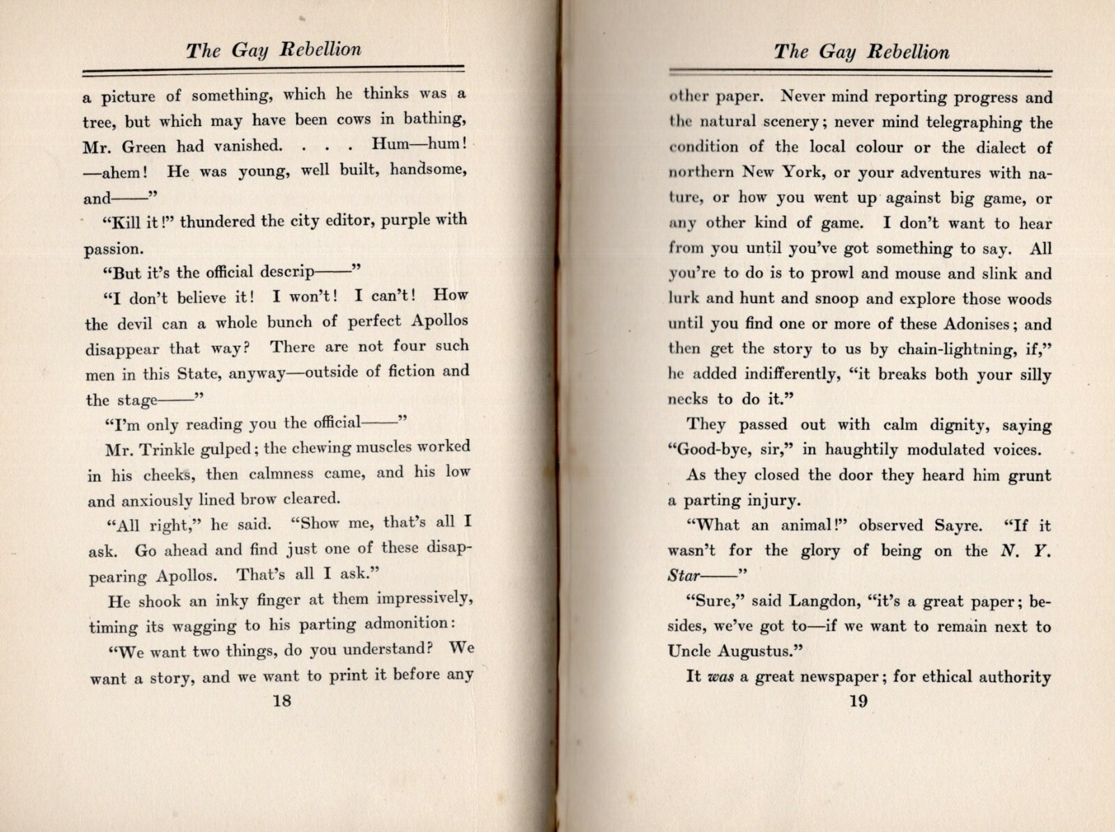 C1913 THE GAY REBELLION Robert W. Chambers 299 pages of Light, enjoyable reading