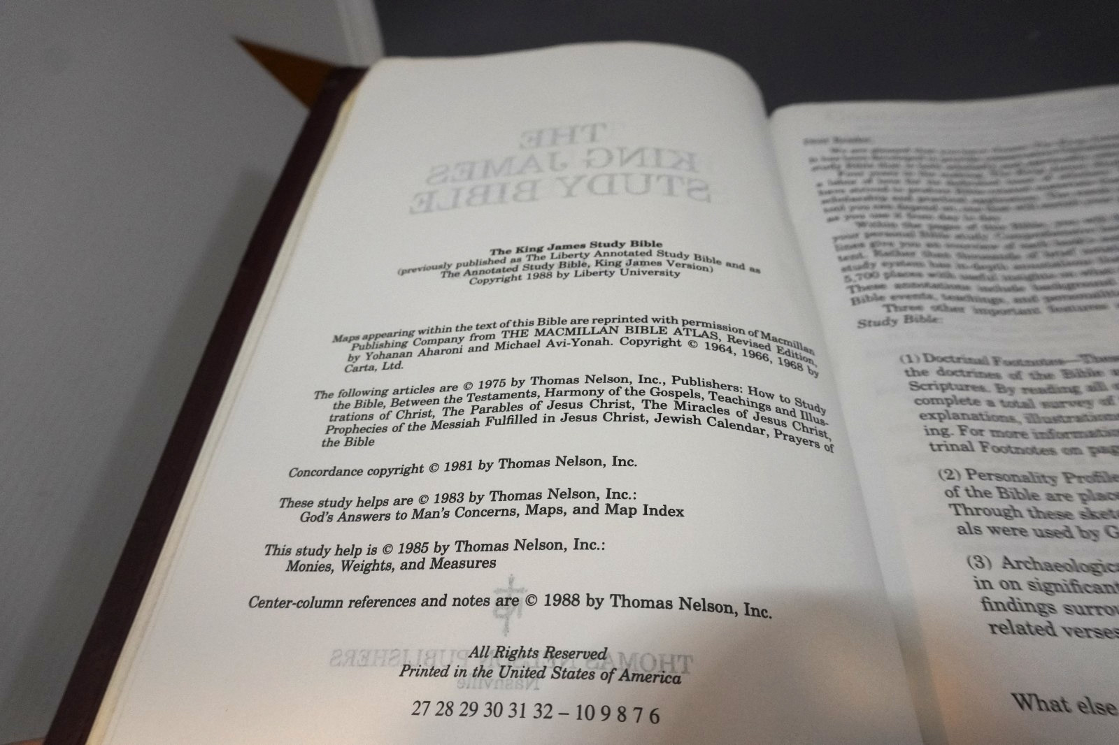 Holy Bible The King James Study Bible Nelson 133bg Paperback c1988