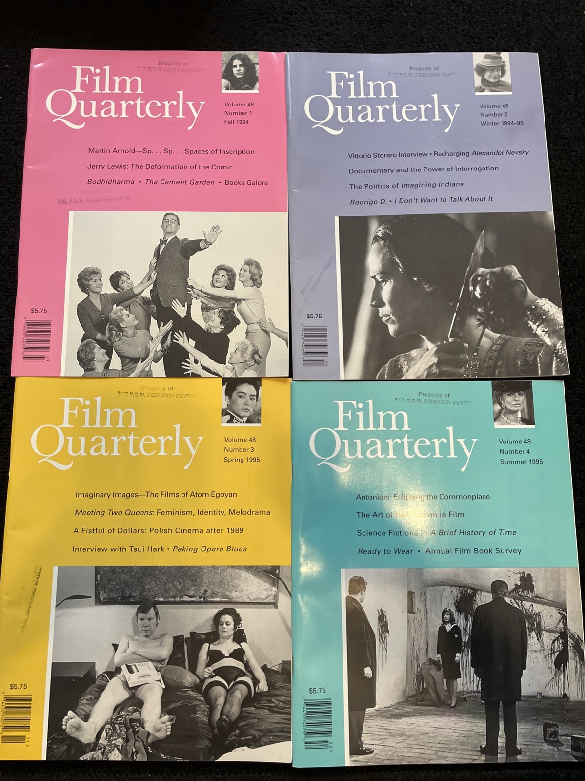 Film Quarterly Volume 48, Numbers 1-4 / 1994 – Jerry Lewis, Antonioni – V9