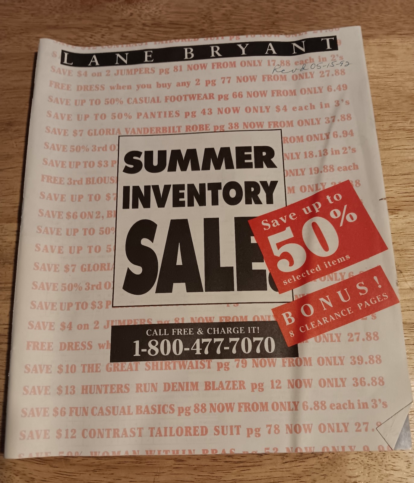 1992 LANE BRYANT Summer Inventory Sale catalog 88 Pages