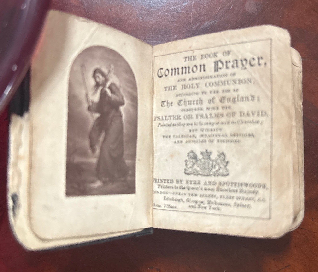 c1900 Miniature Book Common Prayer & Psalms 5cm x 4cm