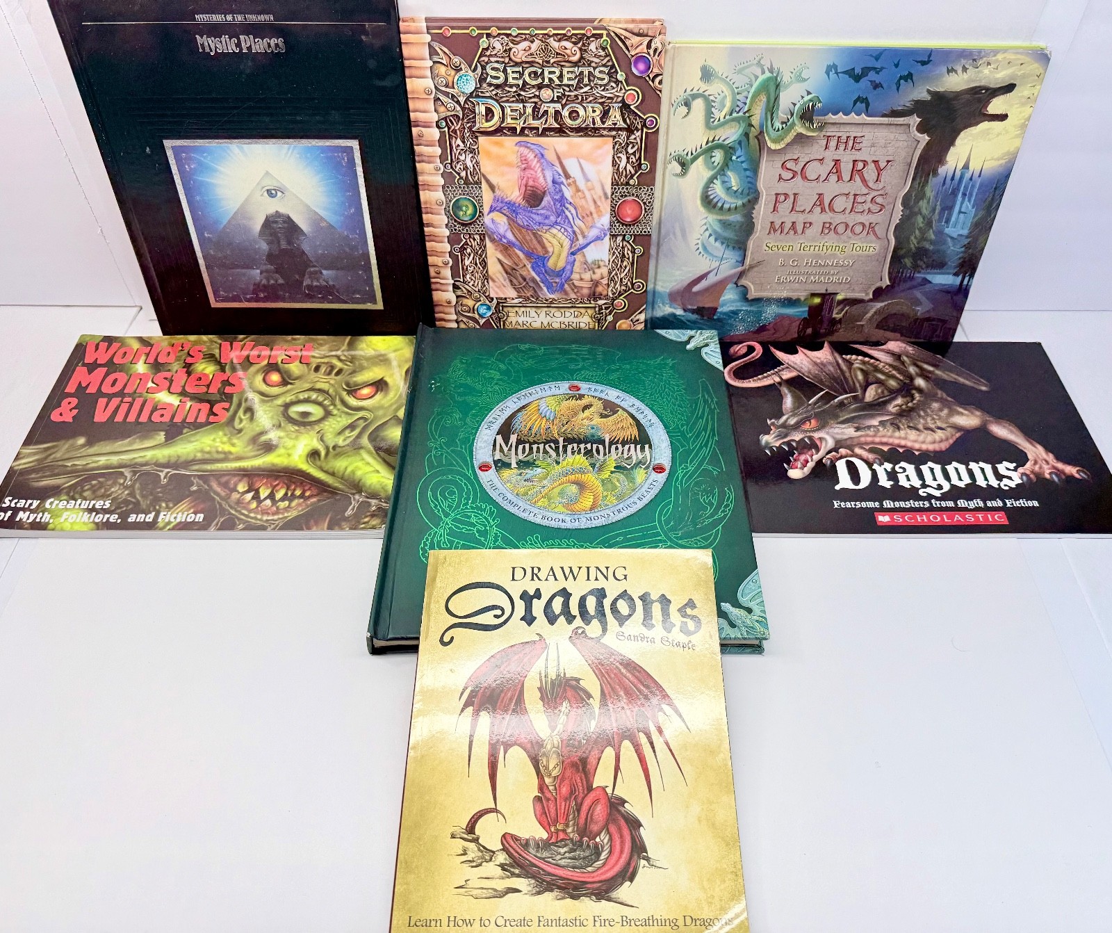 Dragons Monsters Book Lot Villains Mystic Places Drawing Deltoria Scary Places