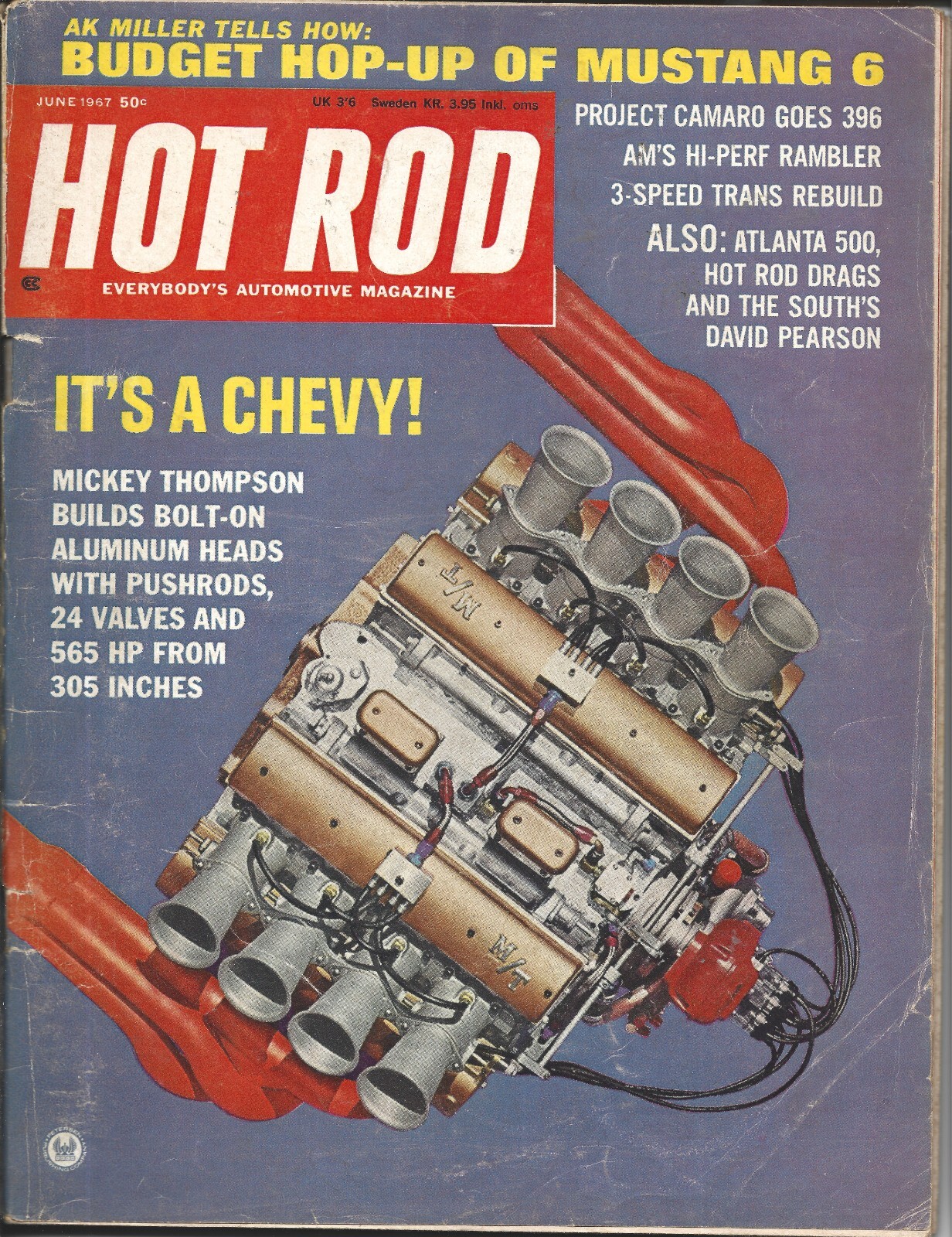 Hot Rod Magazine-June 1967-Gearbox Rebuilding-166 pages