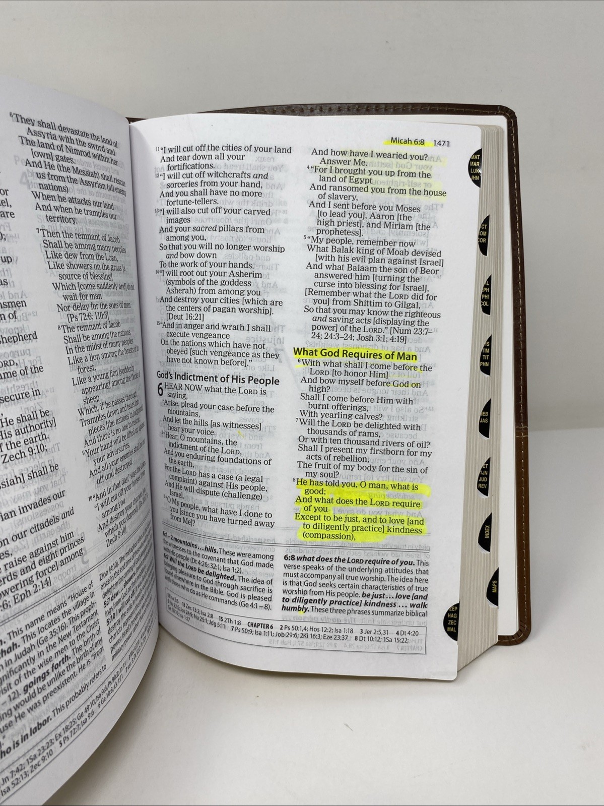 Amplified Study Bible Leathersoft Brown Thumb Indexed 2017 Zondervan