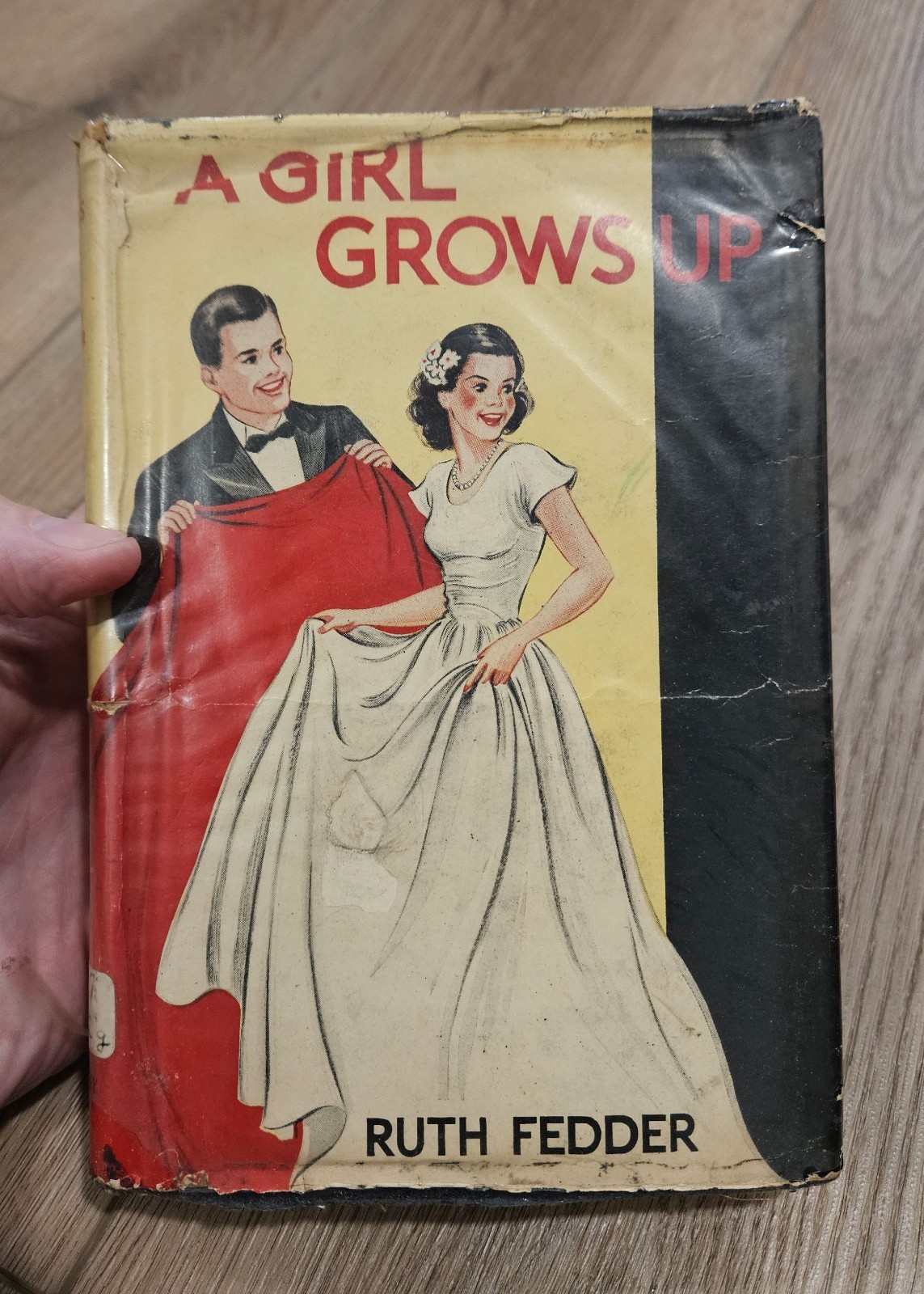 A Girl Grows Ruth Fedder Second Edition 1948 HC DJ Ex-Library Rare Dust Jacket