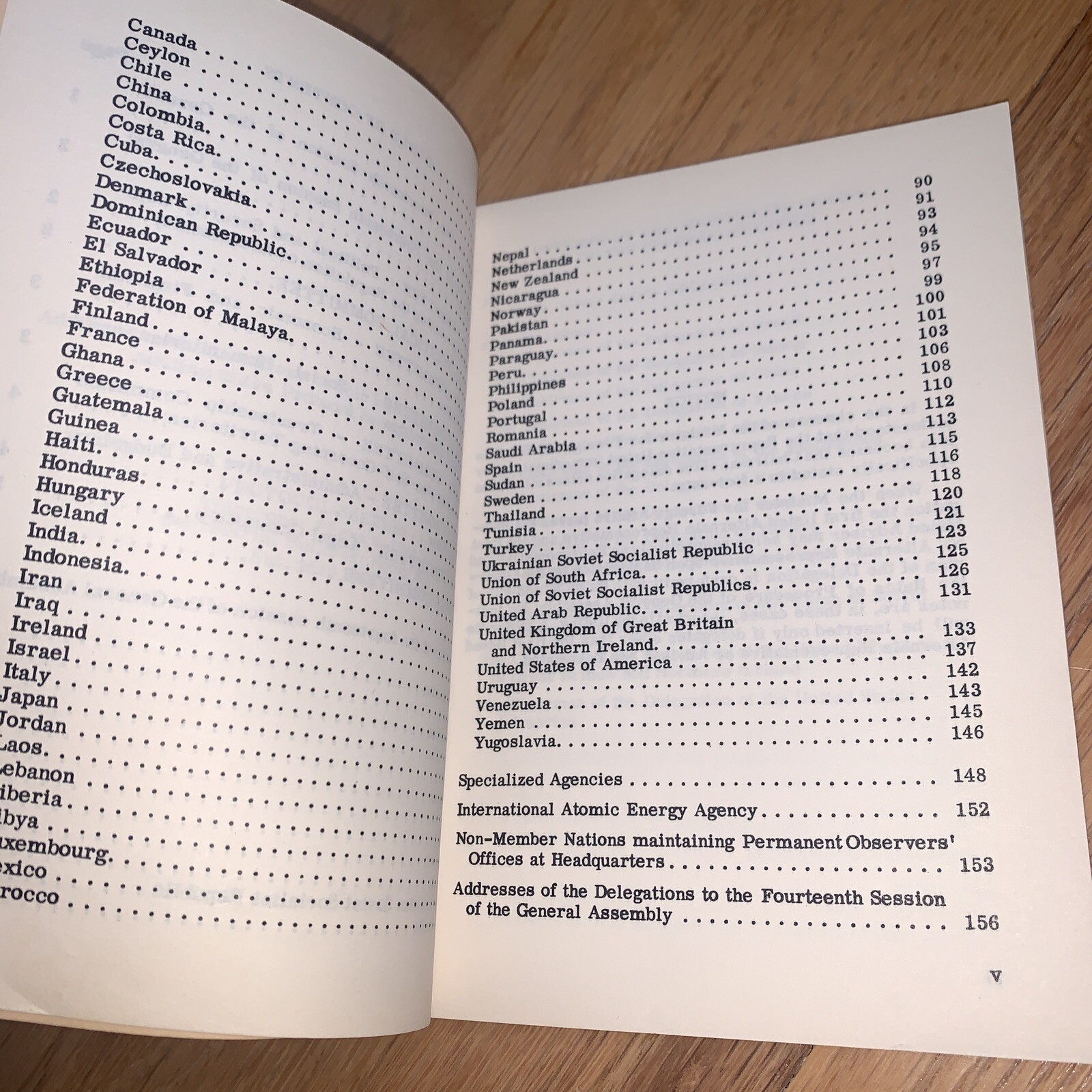 1959 DELEGATIONS TO THE UNITED NATIONS 166 pages