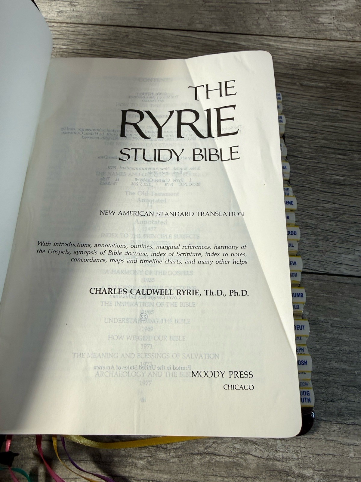 The Ryrie Study Bible New American Standard Red Letter Moody 1978