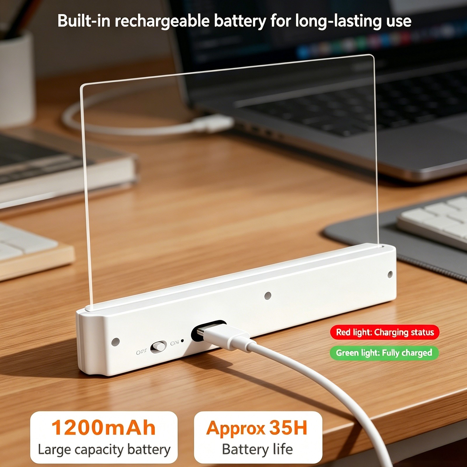 LED Book Reading Light & Night Light 2-in-1 | USB Rechargeable | 3 Color Modes