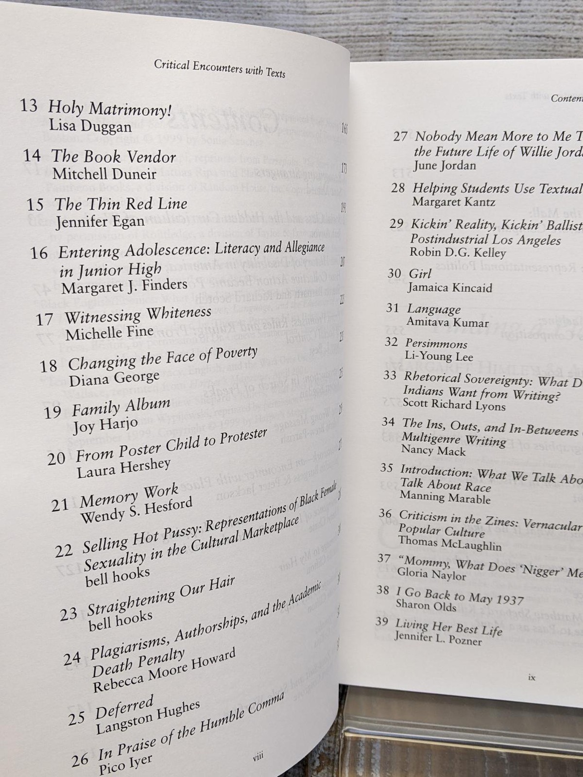 Critical Encounters with Texts Finding Place To Stand (2nd Ed) 2005 Paperback