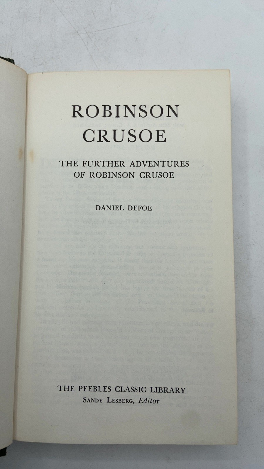 Robinson Crusoe: The Further Adventures of Robinson Crusoe Daniel Defoe Hardc…