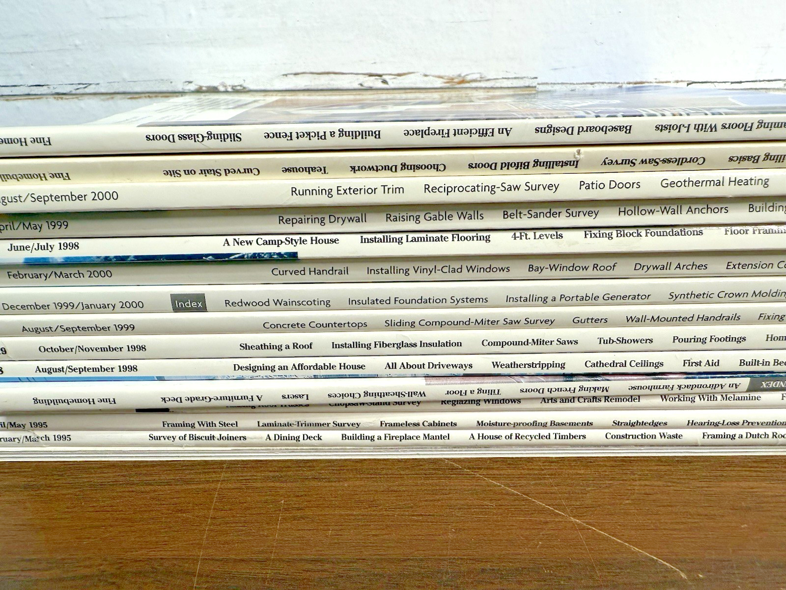 Tauton’s Fine Homebuilding Magazines Lot of 48 Magazines Years 1996-2005