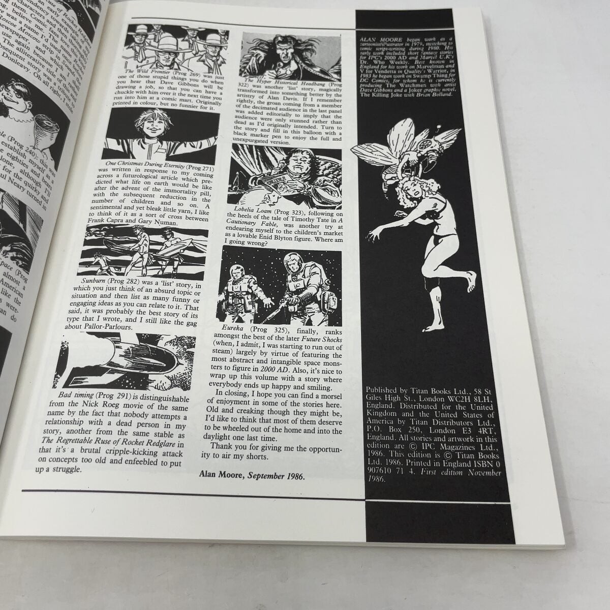 Shocking Futures by Alan Moore PB First Edition Like New 1986