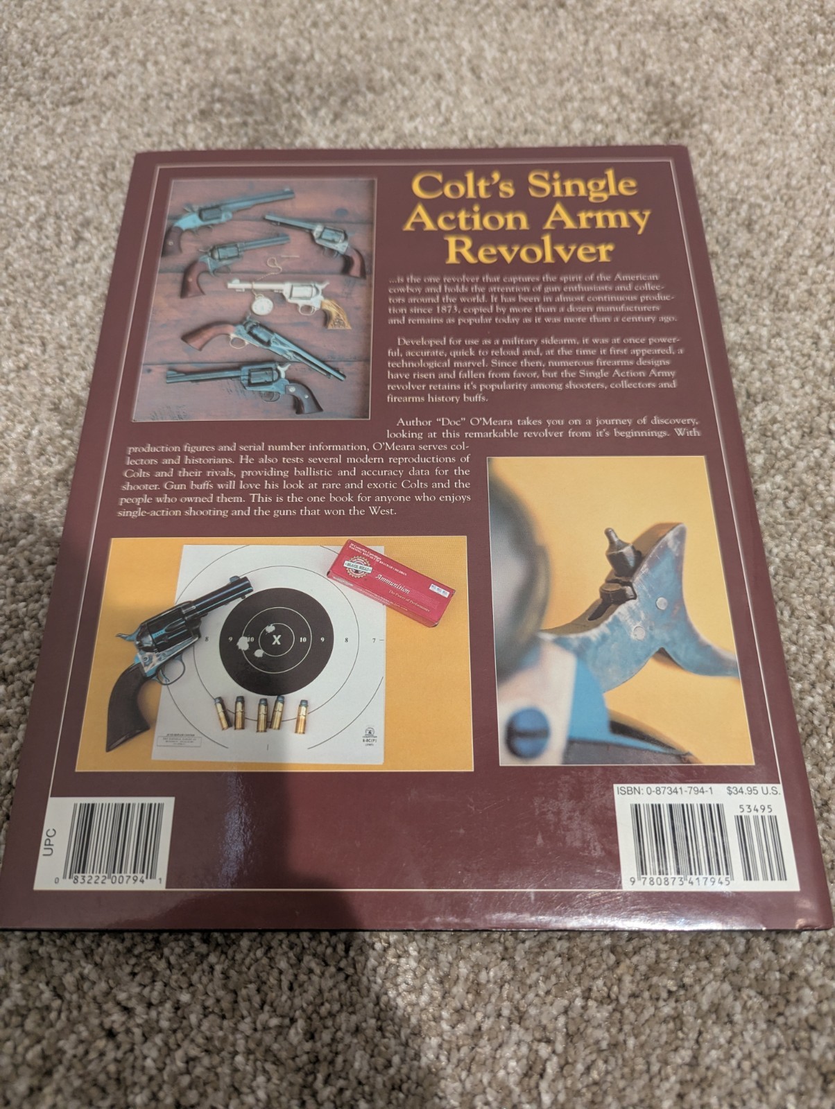 Colt’s Single Action Army Revolver HC Book Doc O’Meara Krause Publications