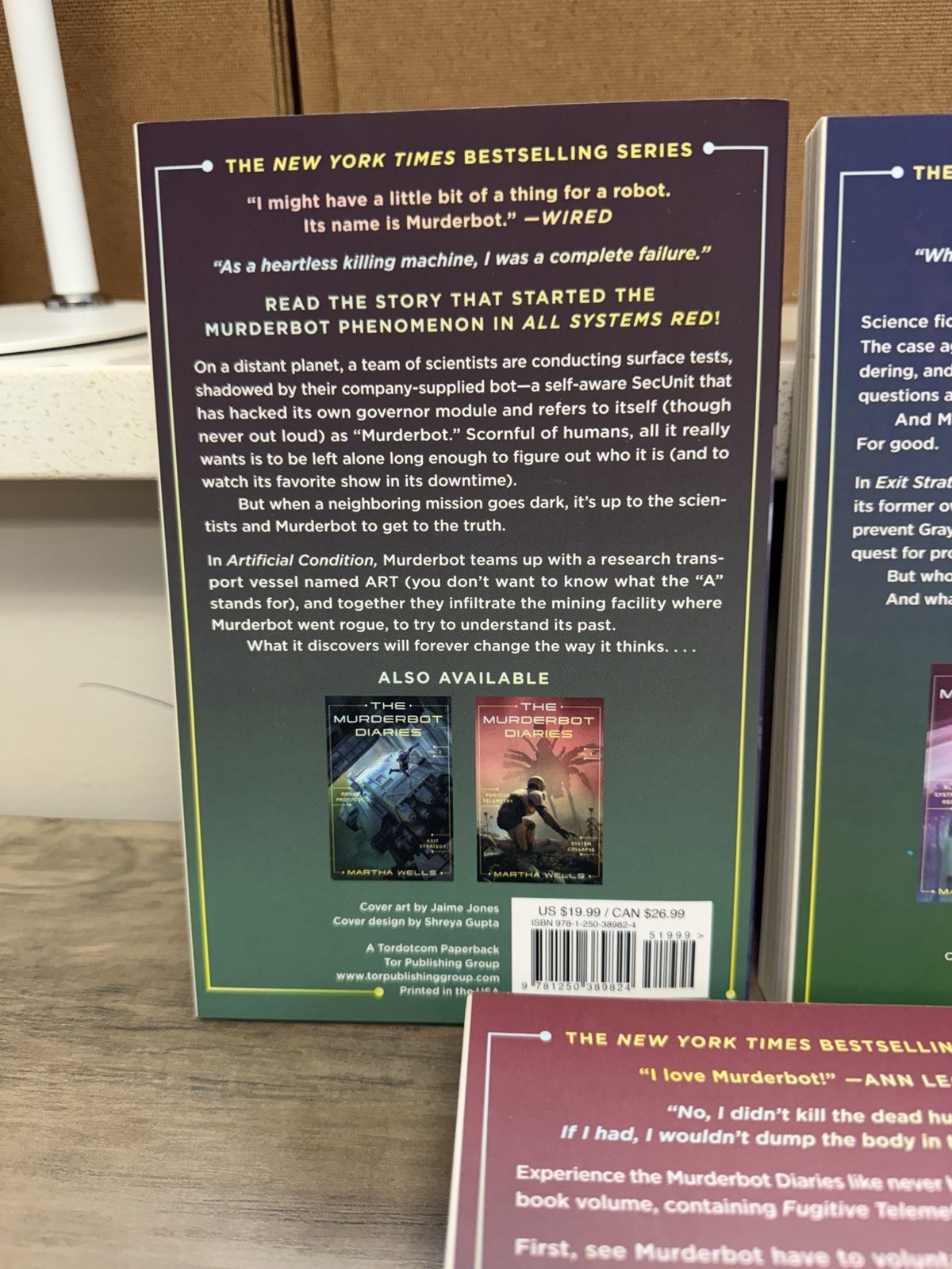 The Murderbot Diaries Vol 1, 2 and 3 Author Martha Wells Manga Books Adult Own