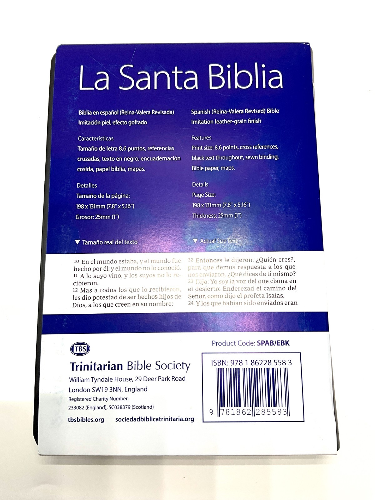 Spanish Bible/ La Santa Biblia – RVR 1602 /Reina -Valera Revised Im Leather