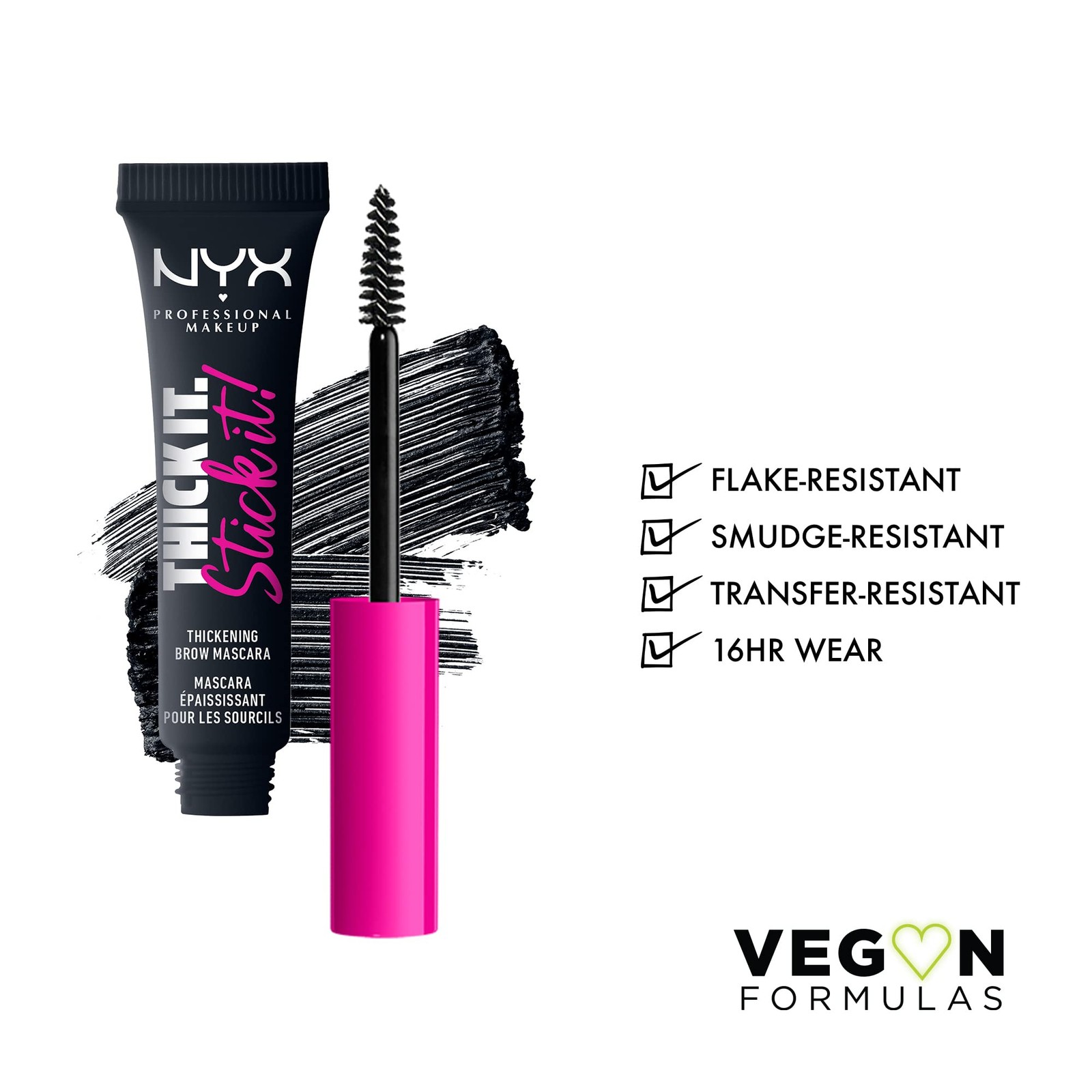 NYX PROFESSIONAL MAKEUP Thick It Stick 0.23 Fl Oz (Pack of 1), 08 BLACK