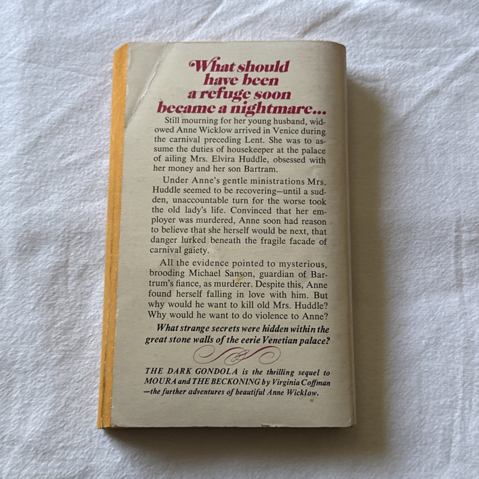 The Dark Gondola – Virginia Coffman – Vintage Gothic 1968 Ace Star Paperback