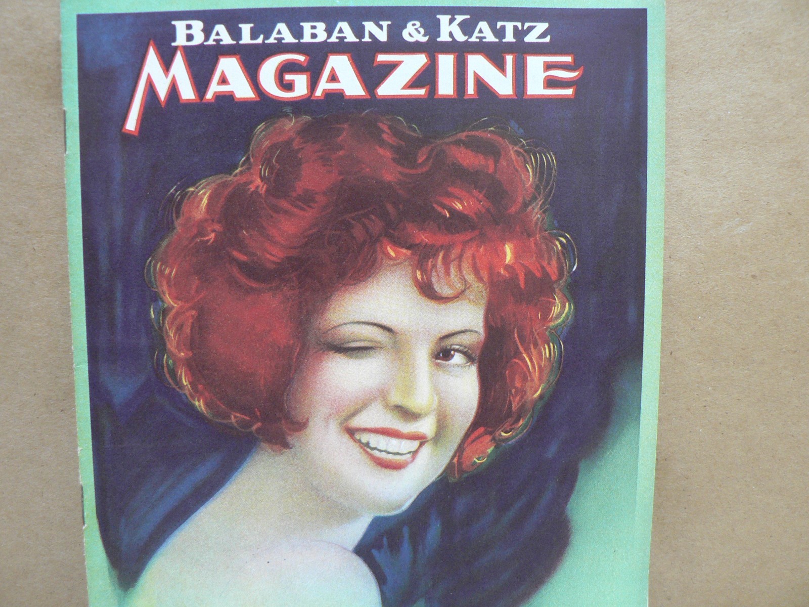Vintage 1920’s Balaban & Katz Magazine Clara Bow Front Cover