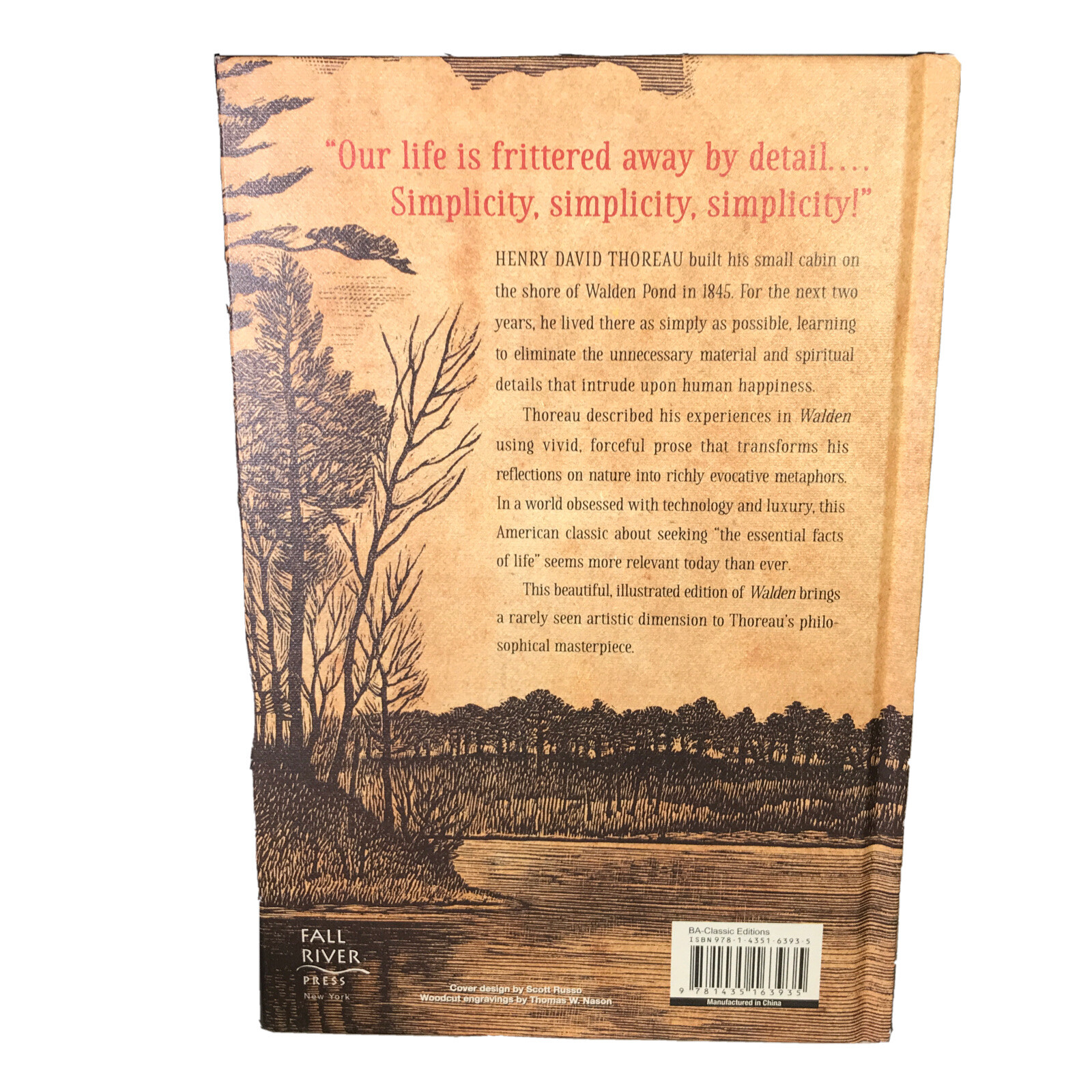 ❤️THE ILLUSTRATED WALDEN or LIIFE IN THE WOODS Henry David Thoreau NEW Hardcover