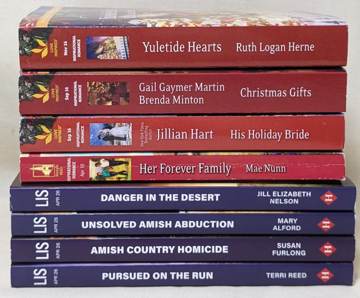 Love Inspired Suspense & Romance Books Lot of 8 PB Harlequin Romance Amish