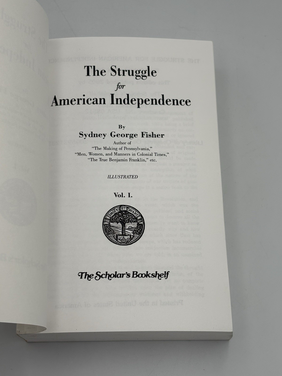 The Struggle For American Independence Vol. 1 & 2 By Fisher (2005 Revision)