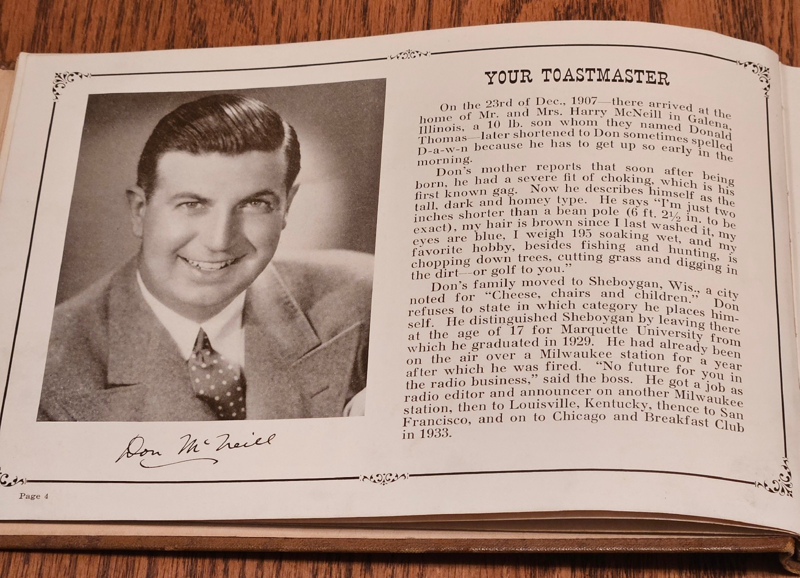 VINTAGE 1942 First Edition WWII Breakfast Club Family Album Don McNeill