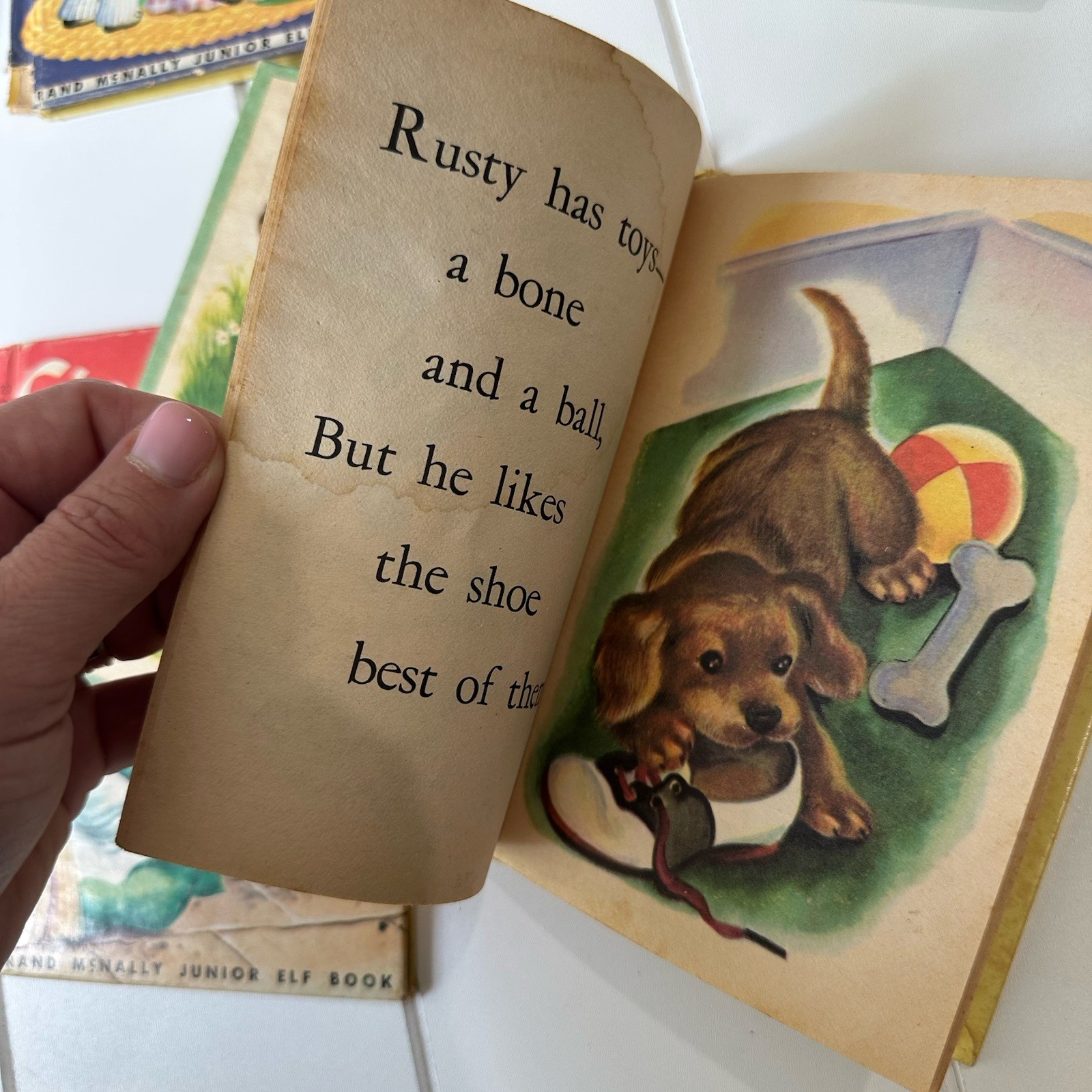 Lot of 5 Vintage Rand McNally Junior Elf Books For children