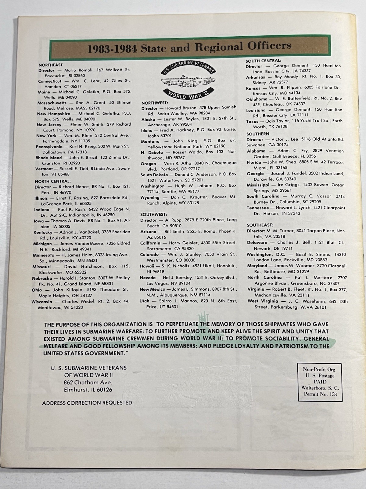 1983 Polaris Magazine WW2 U.S. Submarine Veterans Memorial Vol 27 No 6 December