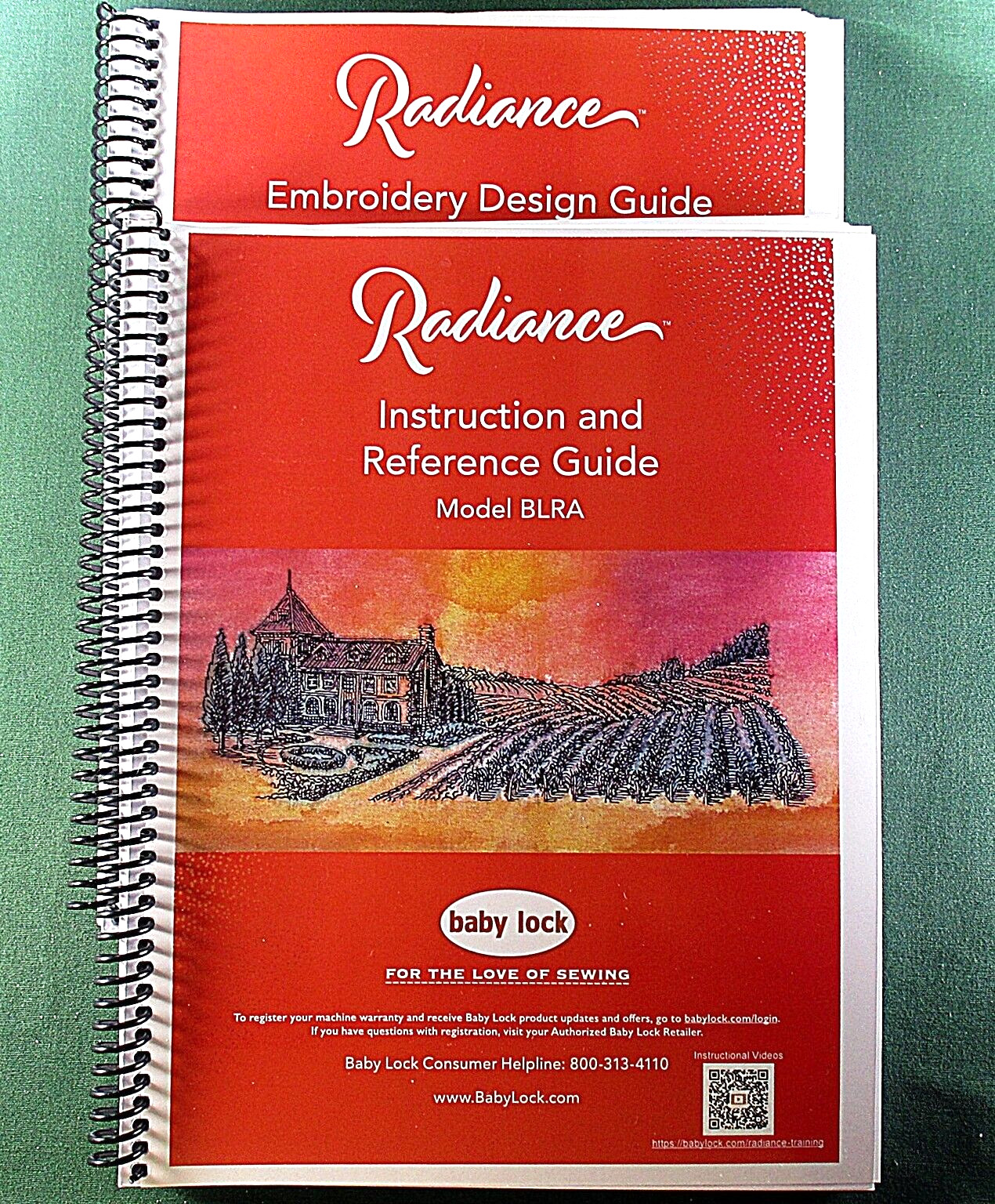 Baby Lock Radiance BLRA Embroidery Design Guide & Instruction Manual Set!