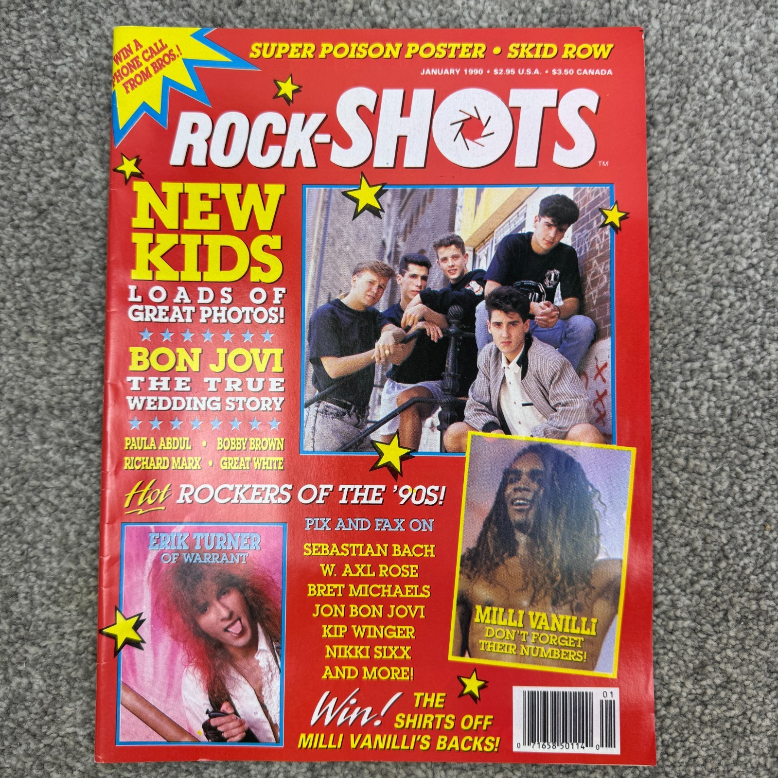 Creem Rock-Shots Magazines January & April 1990 NKOTB Milli Vanilli & Warrant