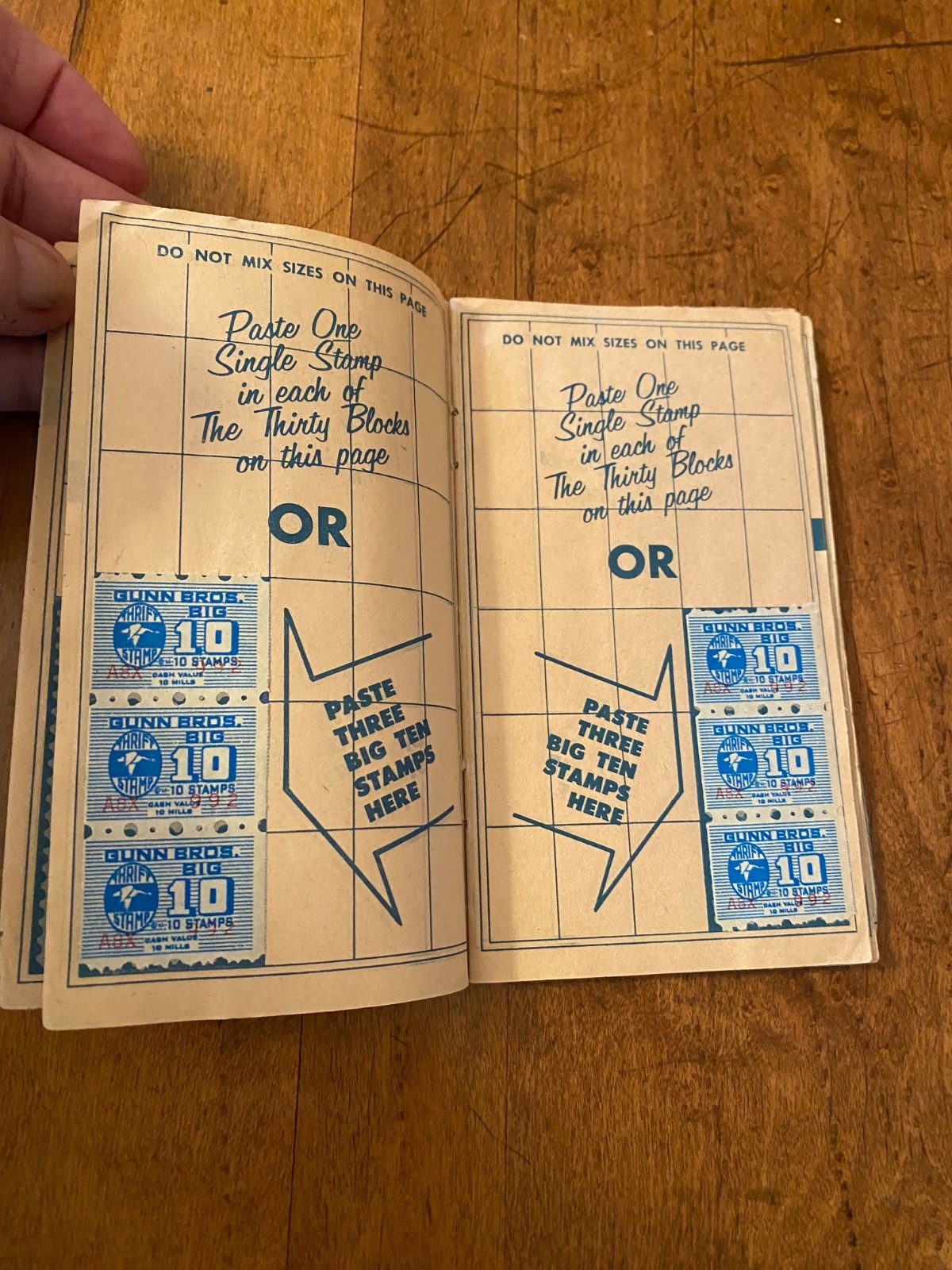 Vintage Gunn Bros Stamp Book Partially Filled