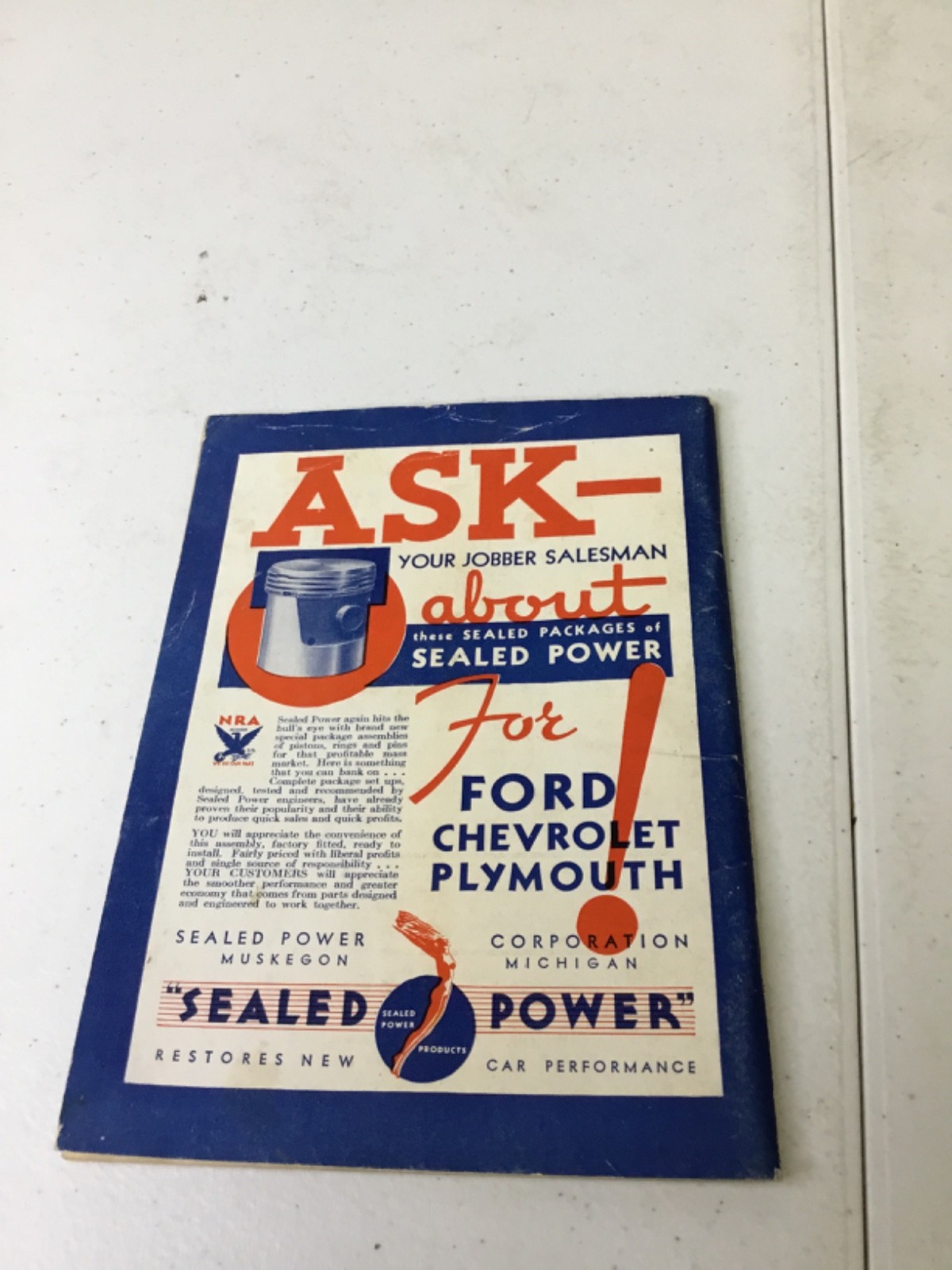 Motor Service Chicago USA. December 1933, PB